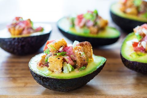 BLT Stuffed Avocados on The Pioneer Woman: Food & Friends. (Recipe and post from Joanne Ozug of Fifteen Spatulas)