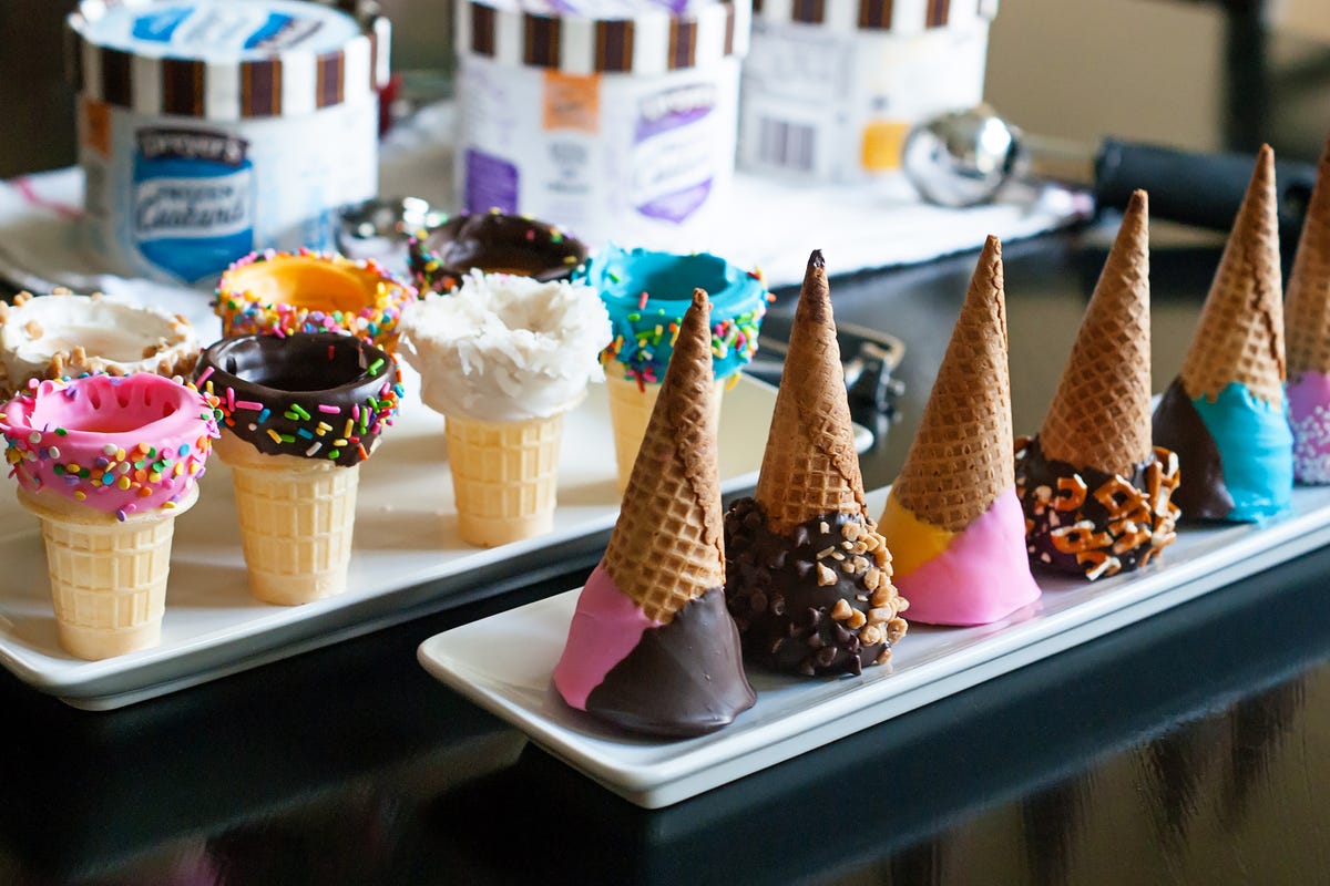 Chocolate Dipped Waffle Cone Bowls