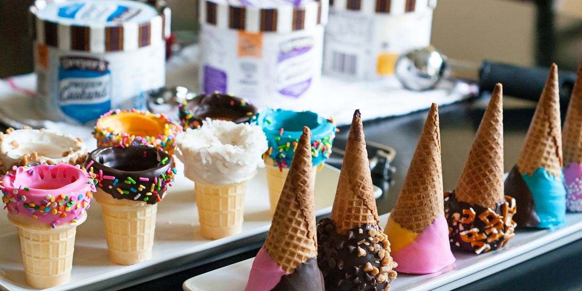 Dipped and Decorated Ice Cream Cones