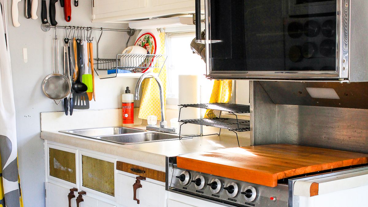 Small Kitchen Organization Ideas from Our RV Kitchen - A Little And A Lot
