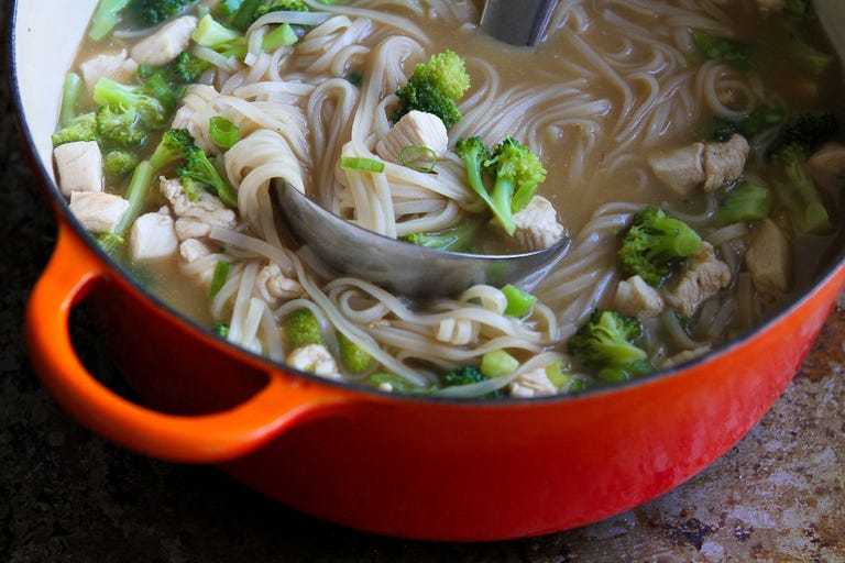 Chicken & Vegetable Rice Noodle Soup