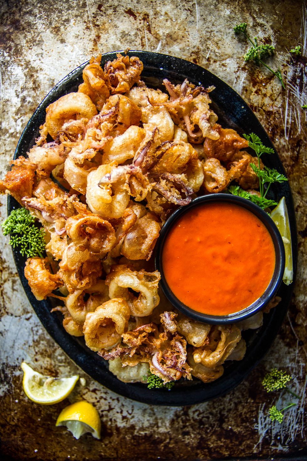 Crispy Fried Calamari (Gluten-free)