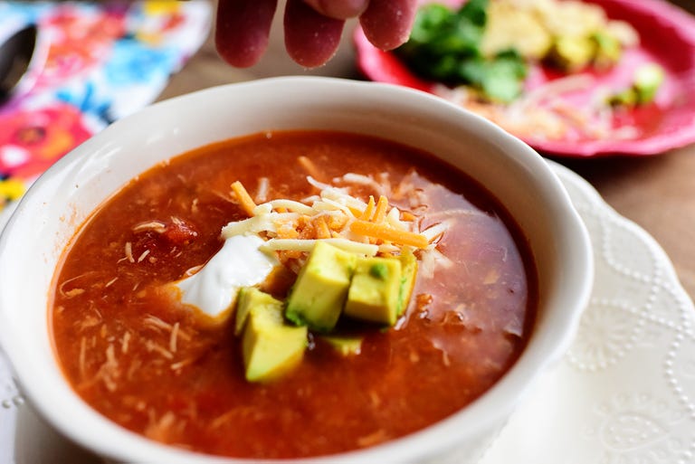 Best Slow Cooker Chicken Tortilla Soup Recipe - How to Make Slow Cooker ...