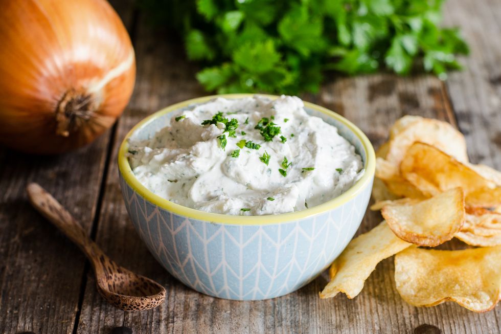 homemade french onion chip dip