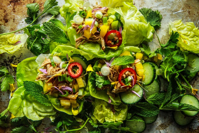 Slow Cooker Asian Chicken Lettuce Cups