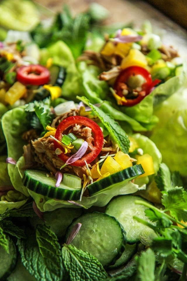 Slow Cooker Asian Chicken Lettuce Cups