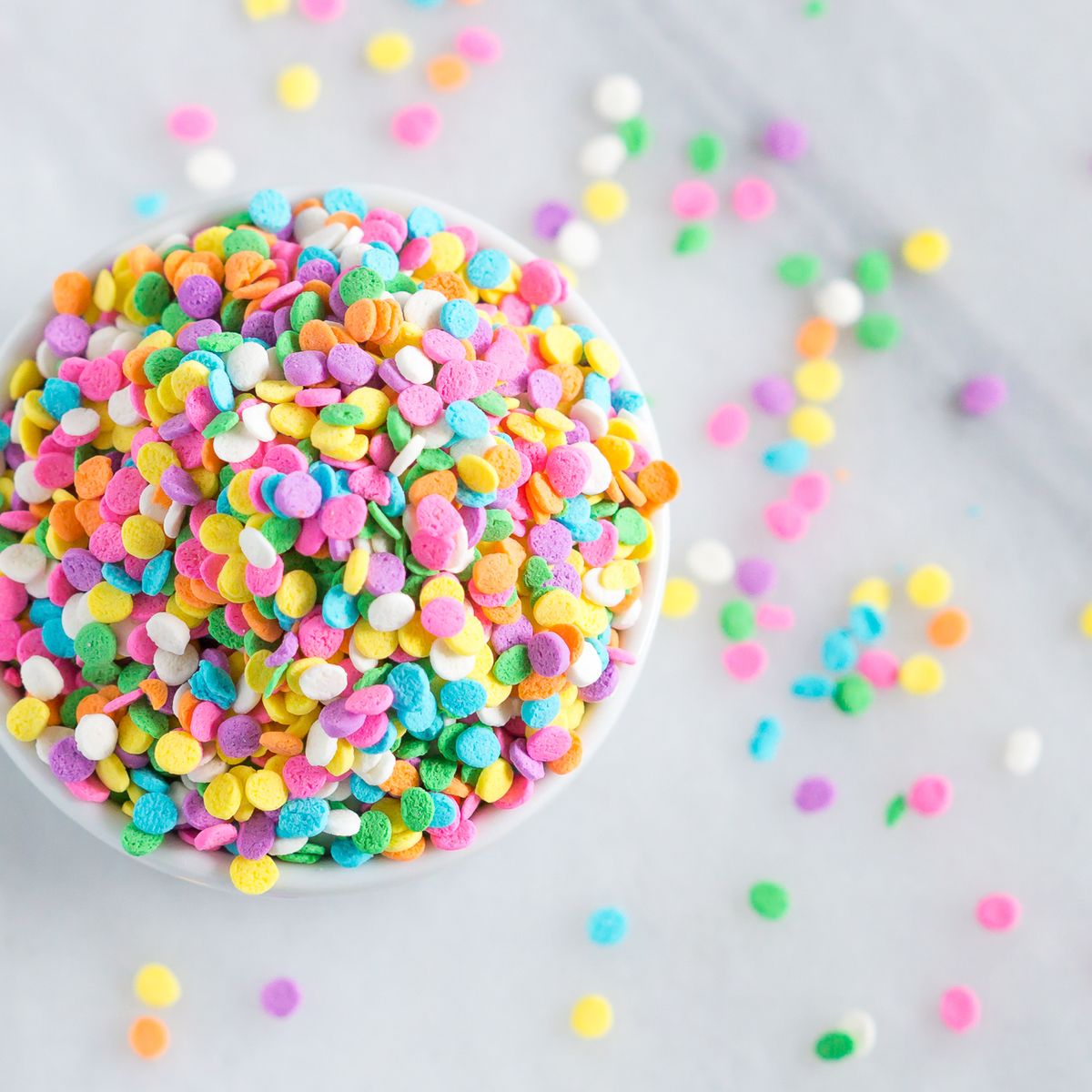 Heart Shape Made From Colorful Nonpareils Sprinkle Decorations
