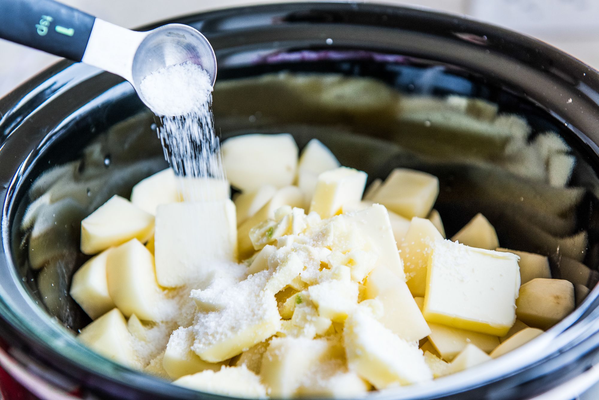 Steamed & Mashed Crock Pot Red Potatoes - My Midlife Kitchen