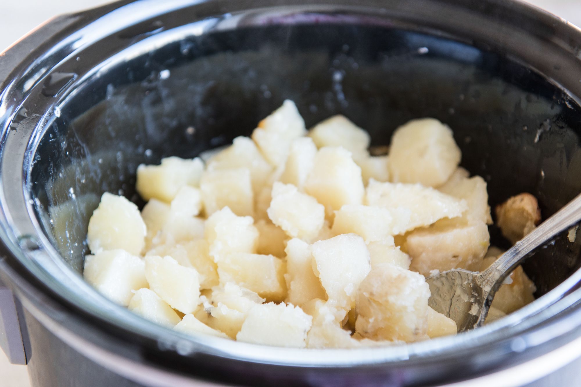 Steamed & Mashed Crock Pot Red Potatoes - My Midlife Kitchen