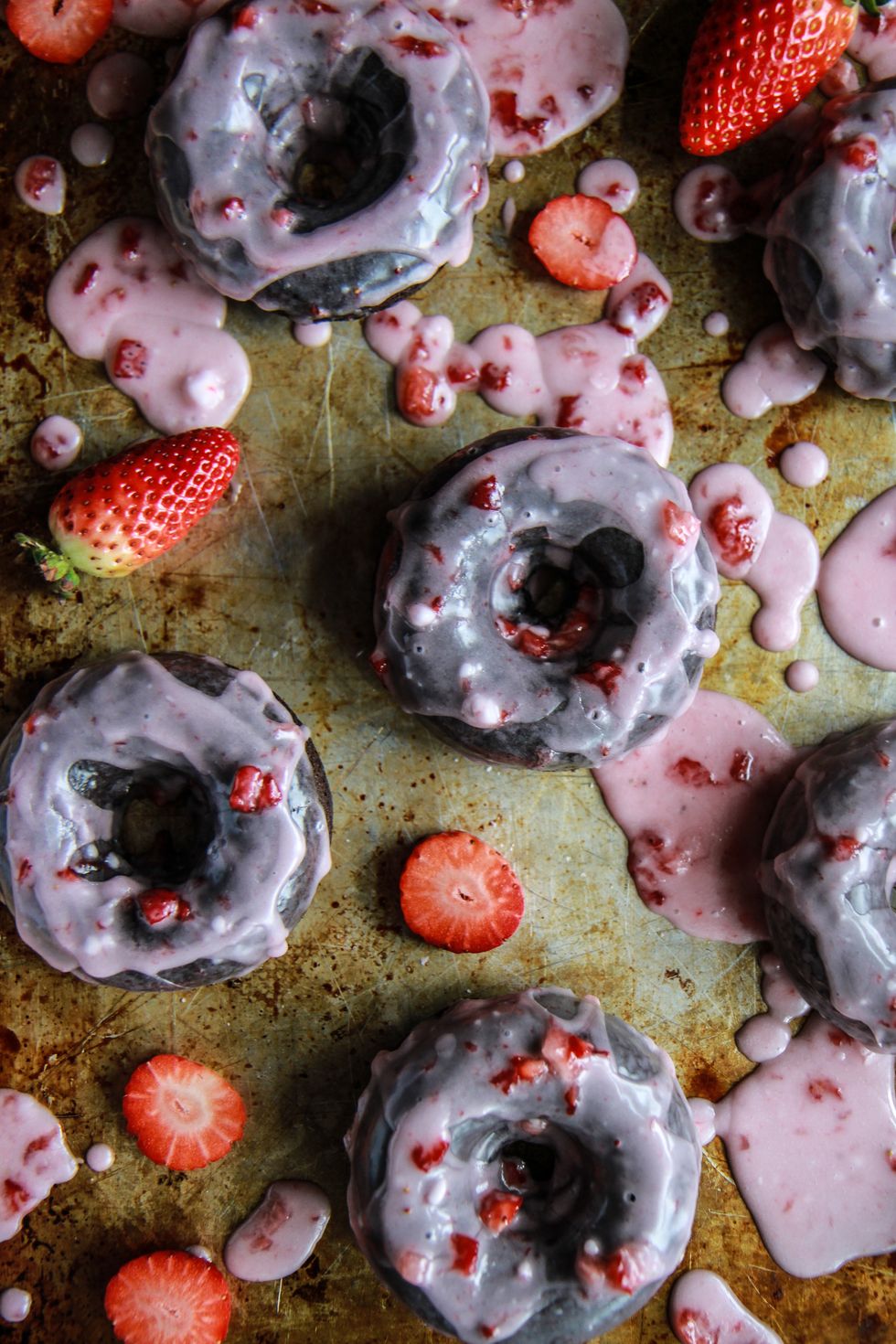 Chocolate Strawberry Donuts