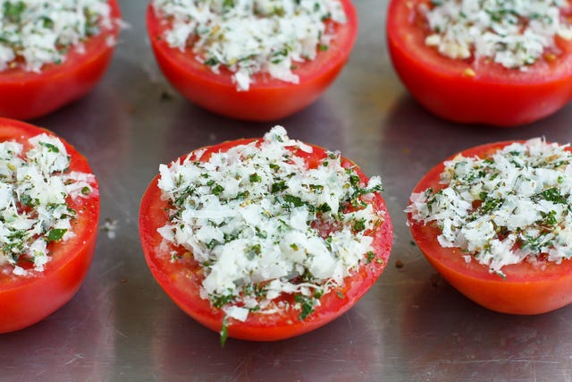 Baked Parmesan Herb Tomatoes