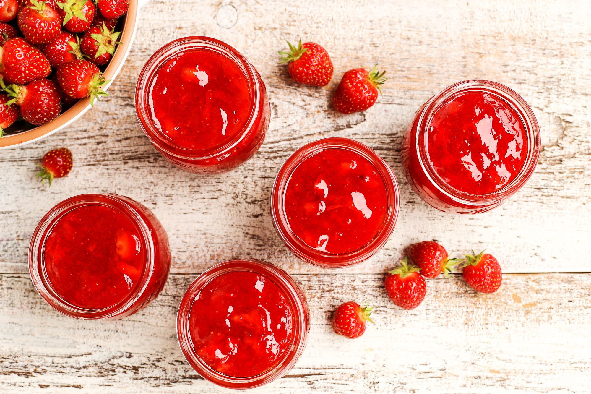 Easy Strawberry Freezer Jam - Comfortably Domestic