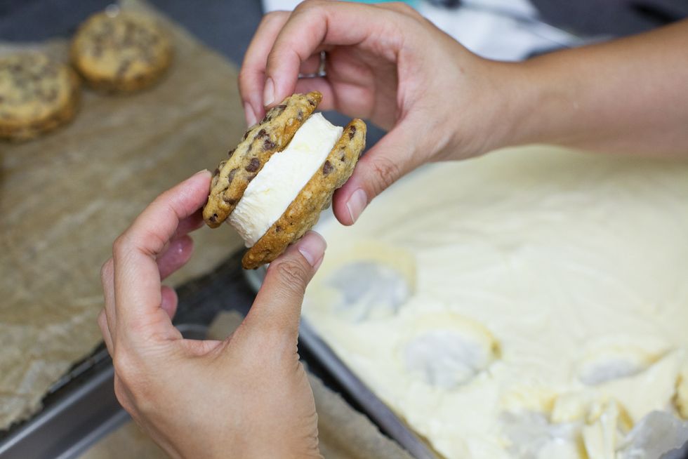 How to Make Ice Cream Cookie Sandwiches