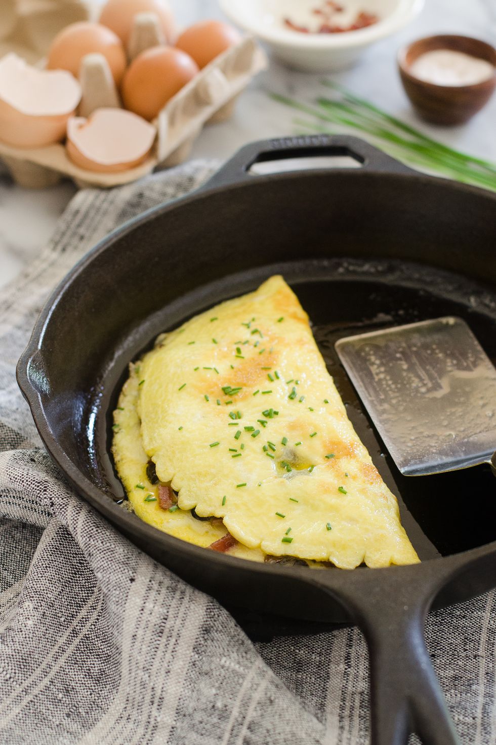 My favorite pan for cooking the difficult French omelet for my