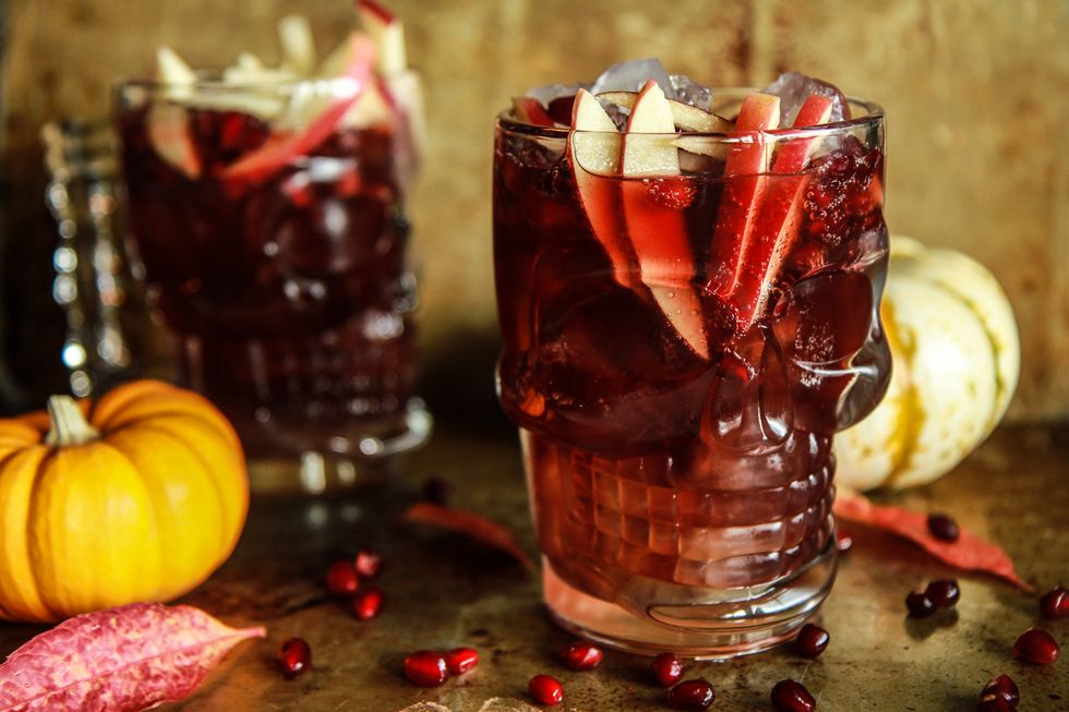 Spiced Apple Cider Pomegranate Moscow Mules