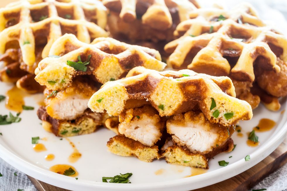 Chipotle Honey Chicken and Waffle Sliders
