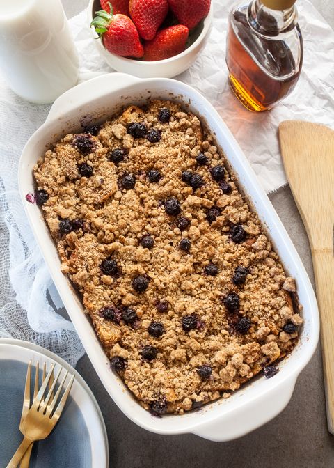 Blueberry Cinnamon Crumb Baked French Toast