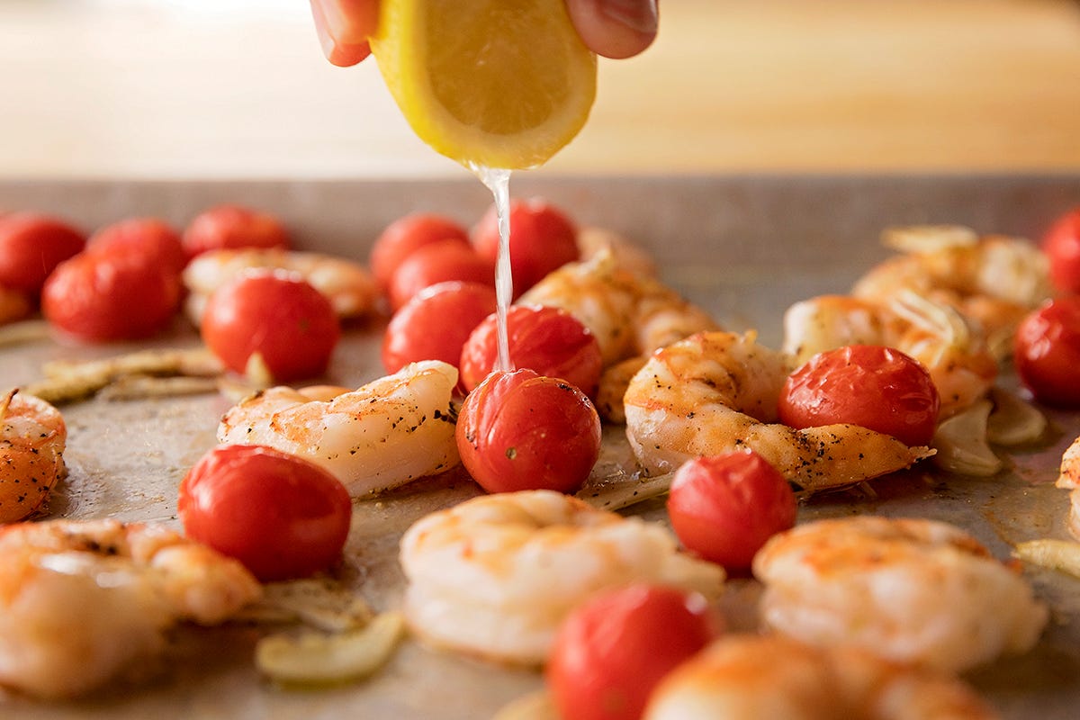 Sheet Pan Shrimp Puttanesca Recipe, Ree Drummond