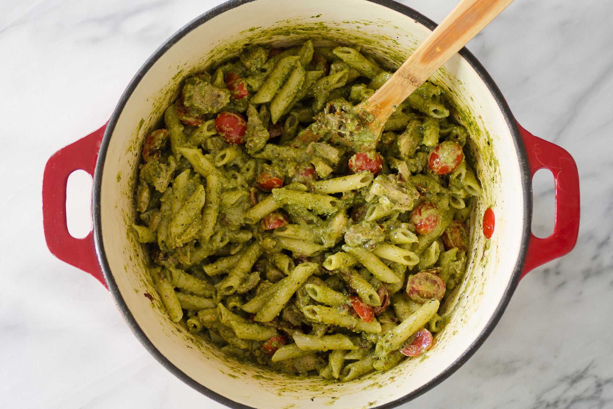 Food on Fridays: Pioneer Woman's Pasta with Pesto Cream Sauce (and