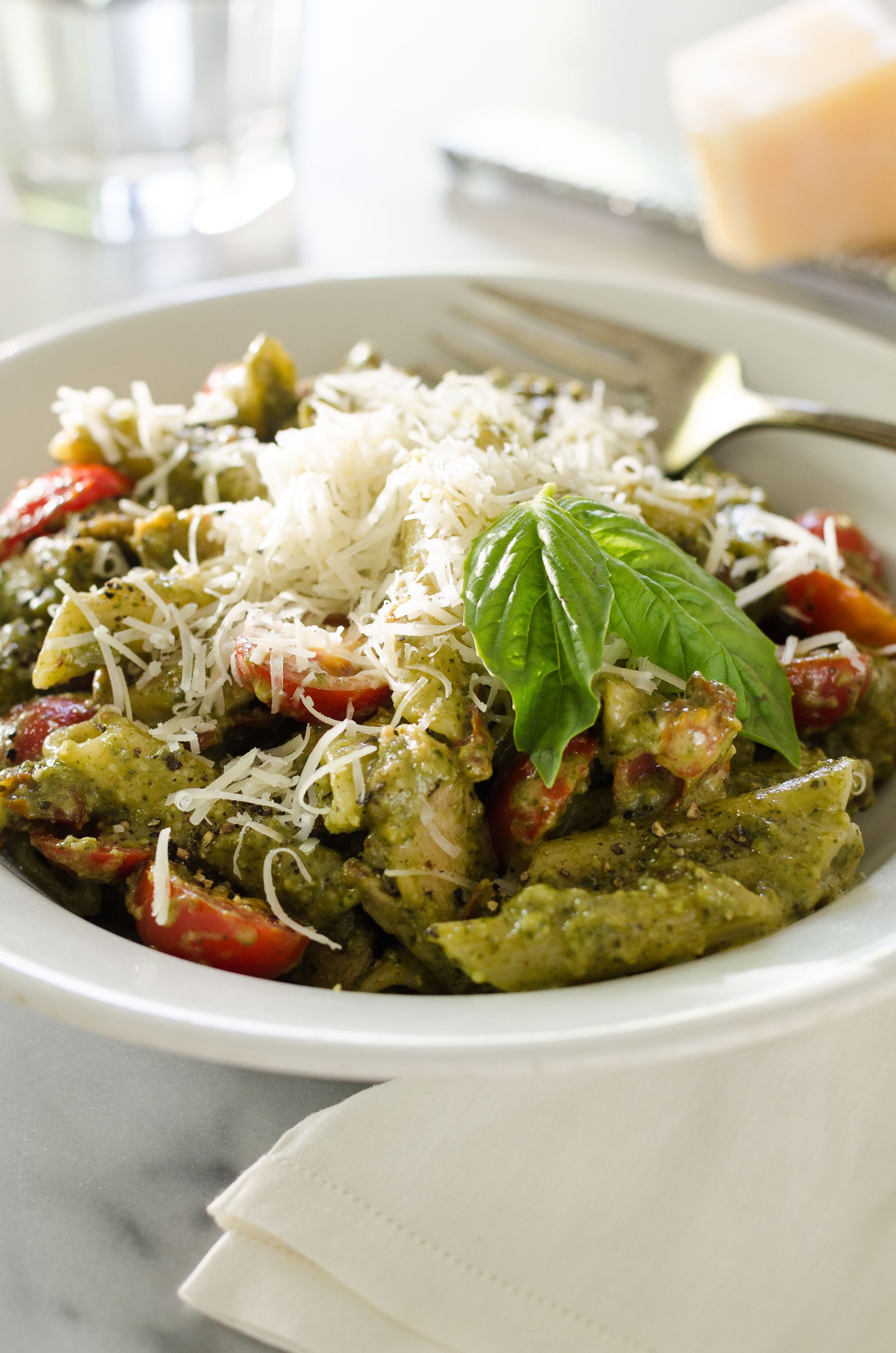 One-Pot Chicken Pesto Pasta