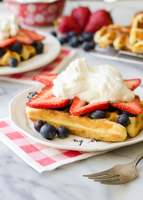 Red, White and Blue Waffles