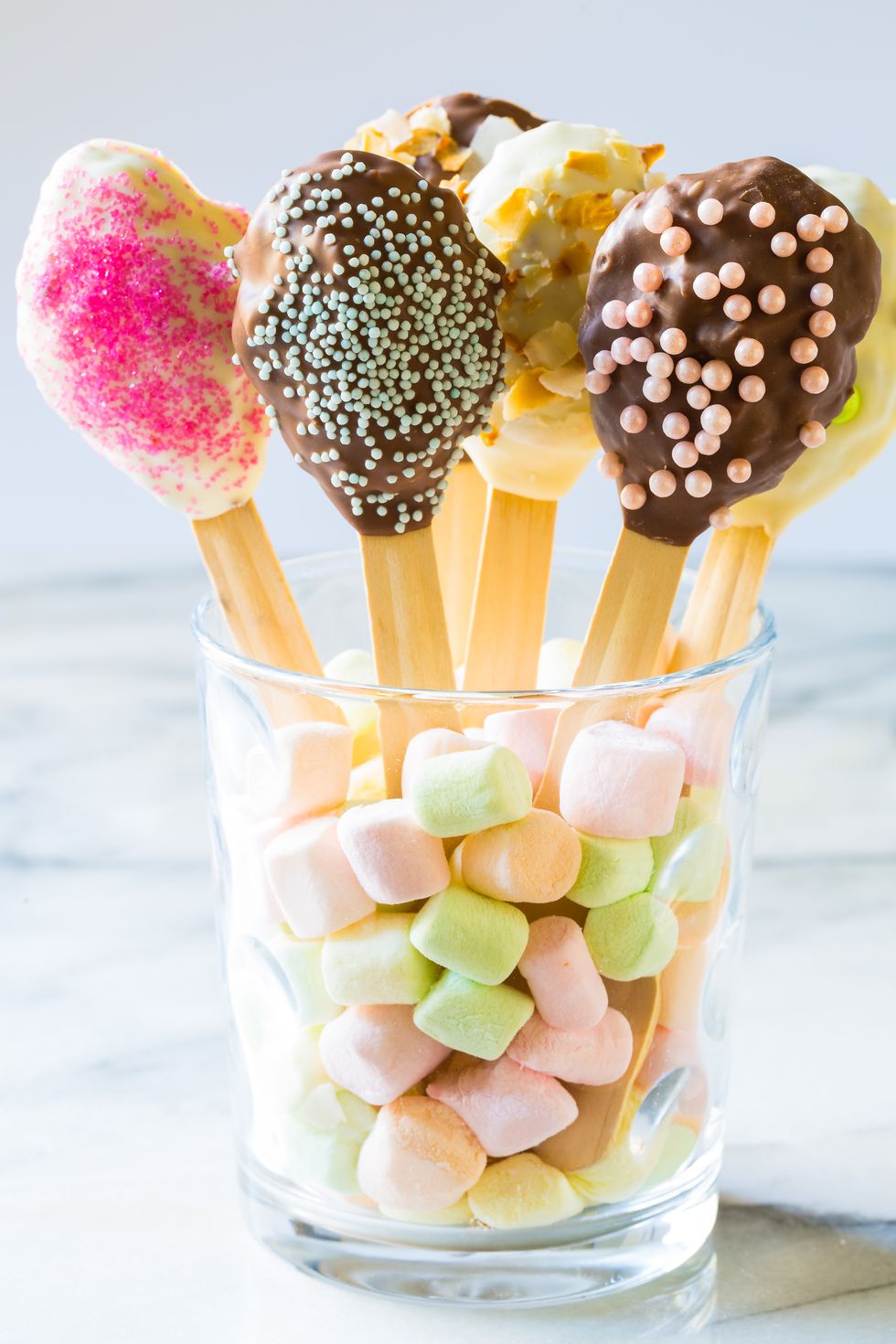 Easter Chocolate Coconut Truffle Spoons