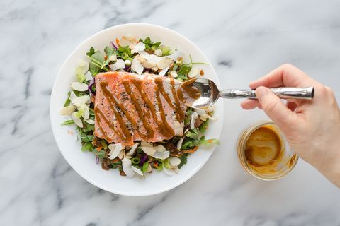 Thai-Inspired Peanut Salmon Salad