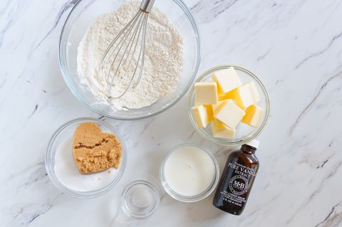 Raw Cookie Dough ingredients