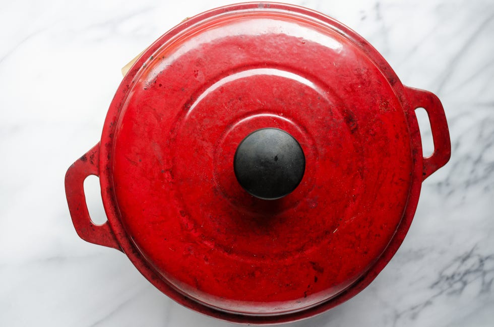 Potted Pans Dutch Oven for Sourdough Bread Baking - 10 inch Red Enameled Cast Iron Bread Cloche for Homemade Bread Boule Loaves - Artisan Bakers