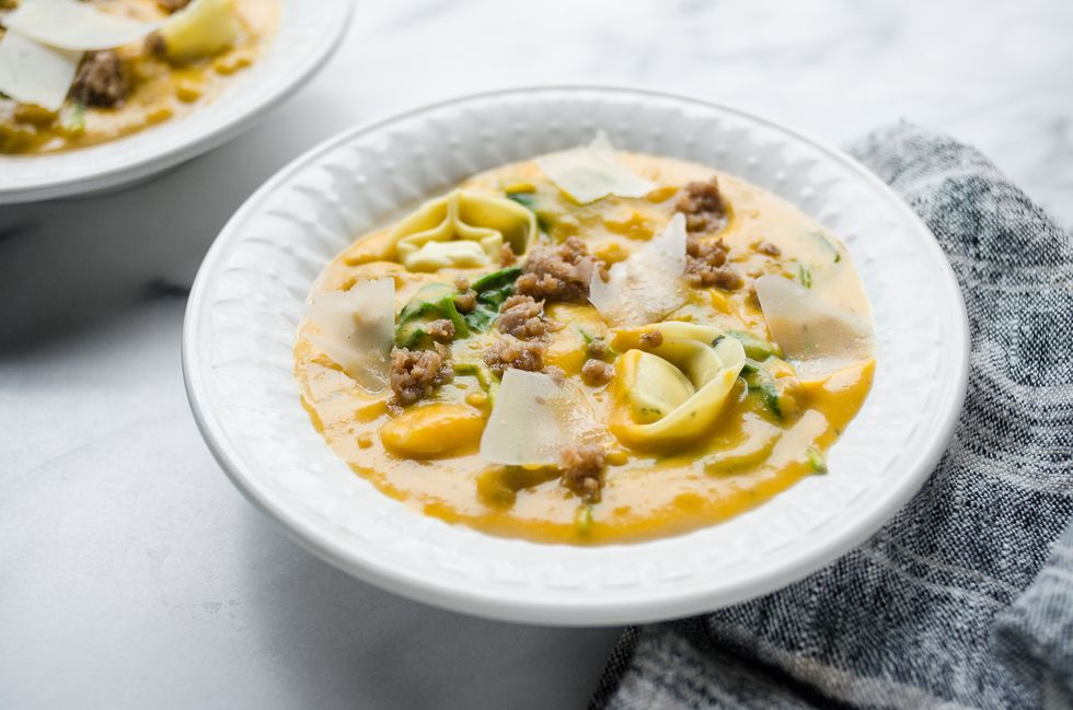 Butternut Squash, Sausage, and Tortelloni Soup 01
