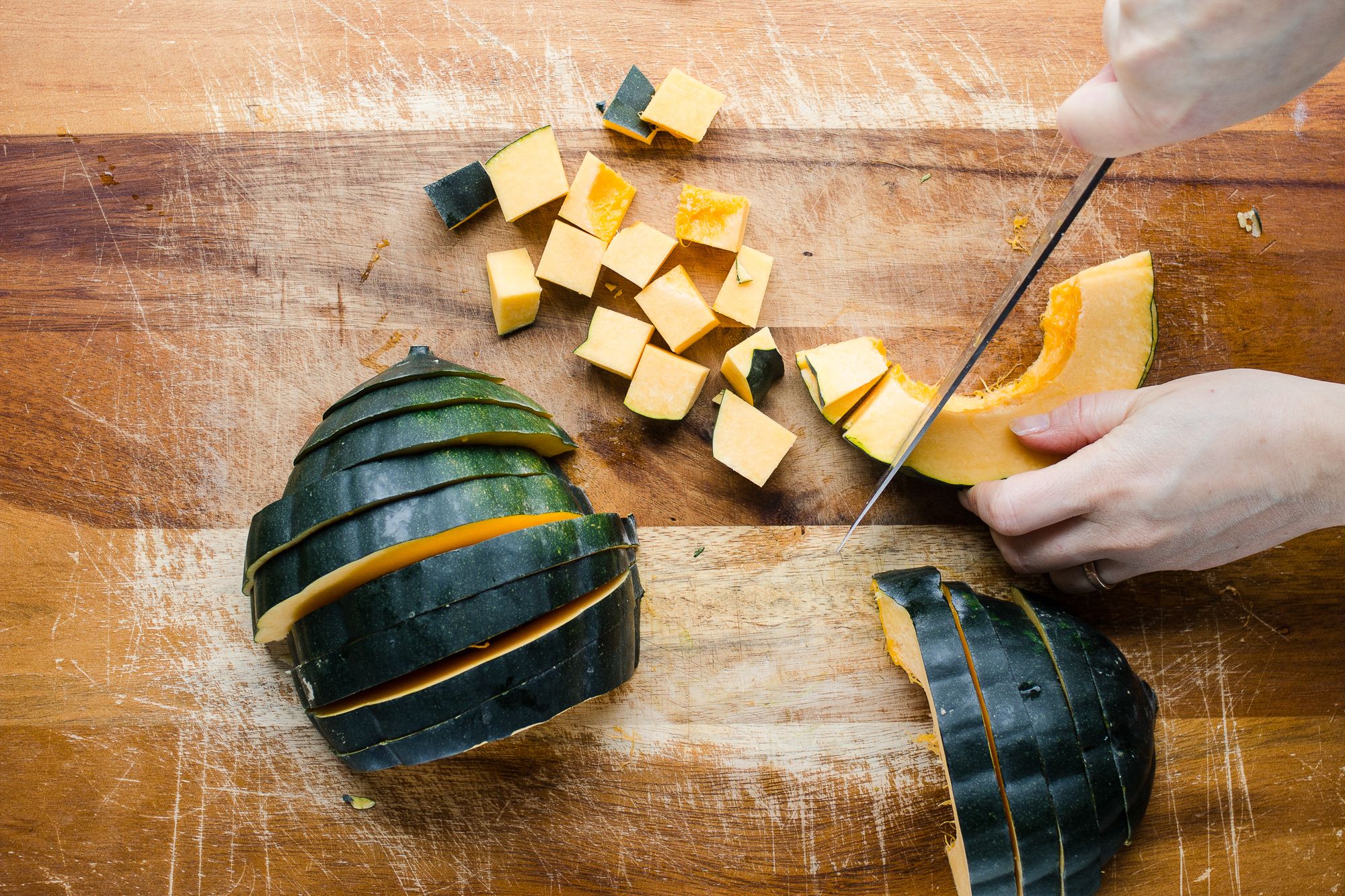 Skillet Buttercup Squash with Bacon