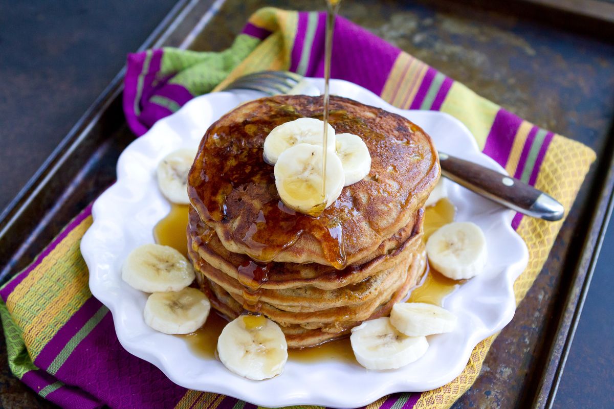 best pancake toppings pb and j banana pancakes