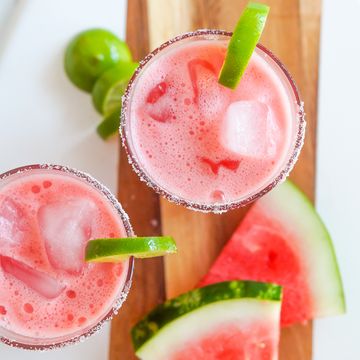 Watermelon Margarita Mocktails overhead