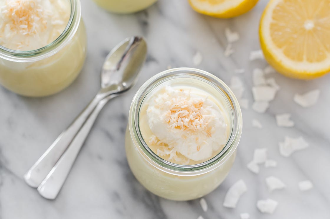 Lemon Coconut Pudding Cups