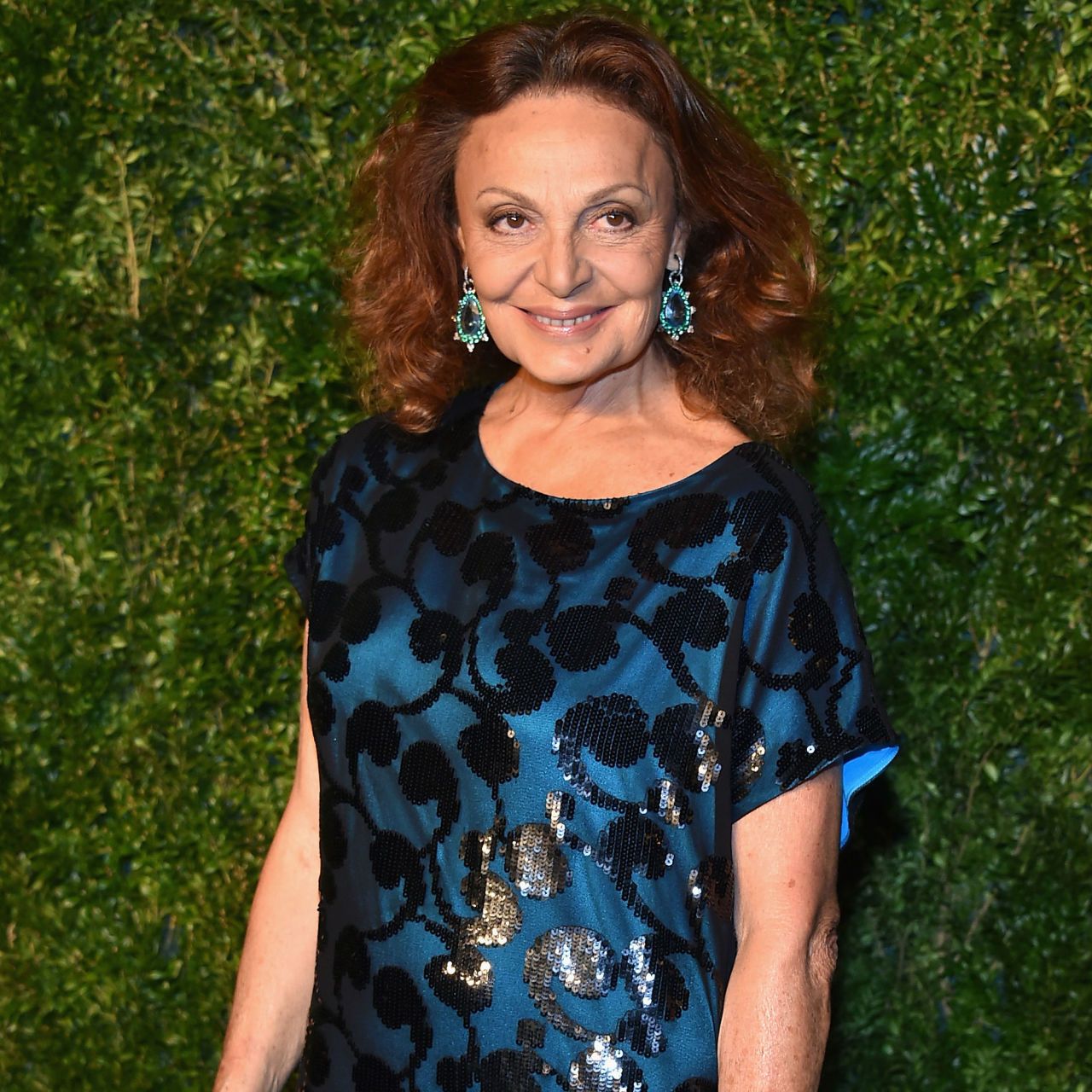 DIANE VON FURSTENBERG(DVF) ワンピース 深青 - ワンピース