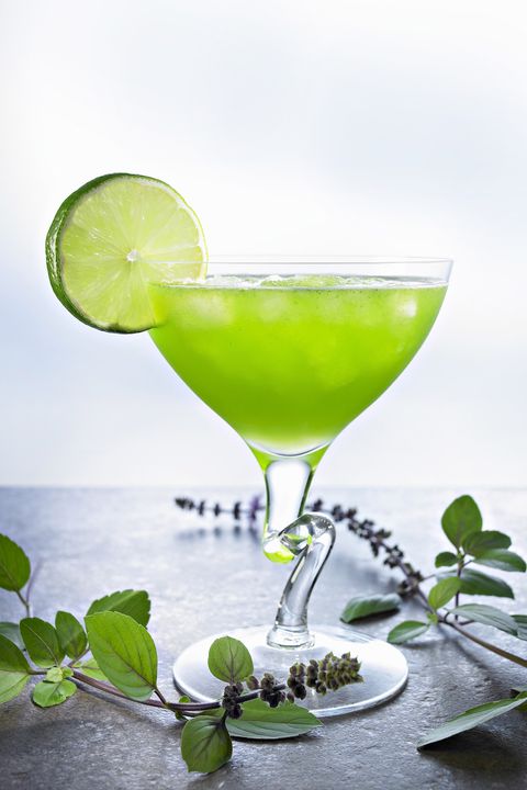 Green, Liquid, Lemon, Citrus, Drink, Cocktail, Fluid, Tableware, Classic cocktail, Drinkware, 