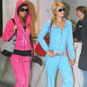 Clothing, Pink, Blue, Fashion, Turquoise, Street fashion, Eyewear, Jeans, Outerwear, Sunglasses, 