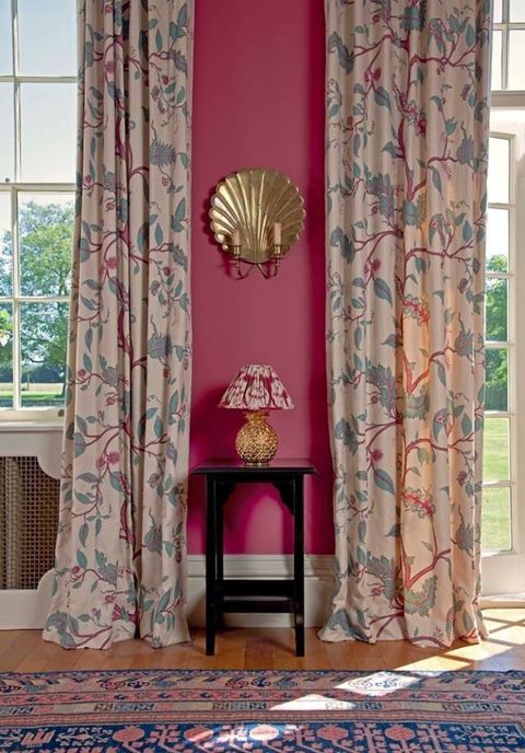 Interior design, Room, Textile, Flooring, Floor, Fixture, Window treatment, Maroon, Interior design, Pattern, 