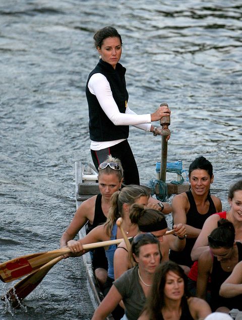 Kate Middleton Attends A Training Session With The Sisterhood On The River Thames For Their Cross Channel Challenge Later This Month.