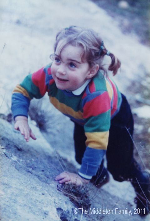 In this Handout Image provided by Clarence House www.officialroyalwedding2011.org, Kate Middleton is pictured aged three on a family holiday in the Lake District.