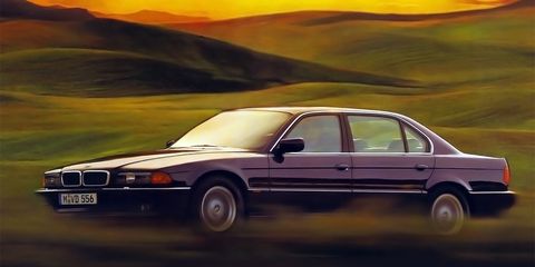 <p>With tall windows and an elegantly sleek front, the BMW 7 series from the 90s has always been a looker.</p>