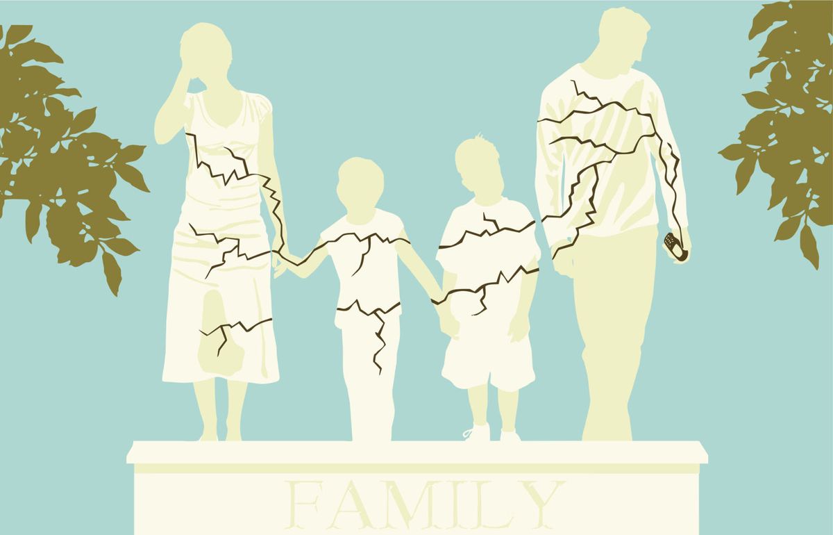 Standing, Interaction, Art, Gesture, Animation, Holding hands, Illustration, Graphics, Painting, Family, 