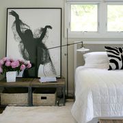 Room, Interior design, Flowerpot, Textile, Wall, Bed, Linens, Floor, Bedding, Interior design, 