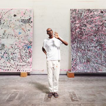 RENAISSANCE MAN : Mark Bradford, in his studio in the Florence district of South Central L.A.