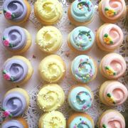 Sweetness, Food, Cupcake, Dessert, Baked goods, Pink, Purple, Colorfulness, Cuisine, Ingredient, 