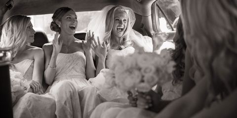 Photograph, White, Happy, Bridal clothing, Dress, Stuffed toy, Bride, Wedding dress, Bridal veil, Gown, 