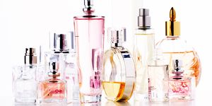 Fluid, Liquid, Brown, Peach, Perfume, Pink, Bottle, Glass, Amber, Glass bottle, 