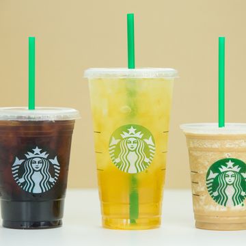 Green, Drinking straw, Drinkware, Drink, Logo, Fast food, Plastic, Teal, Aqua, Non-alcoholic beverage, 