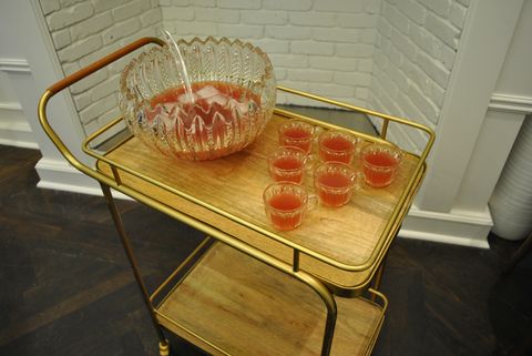 Table, Tableware, Peach, Basket, Storage basket, Wicker, Home accessories, Cocktail, Varnish, Punch, 