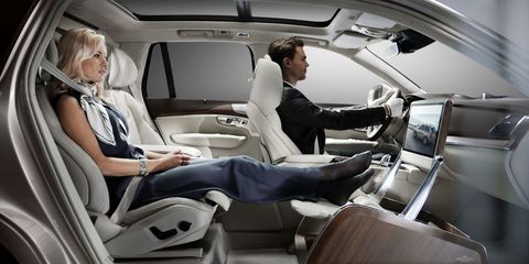 <p>The Volvo XC90 has been a huge success for Volvo, offering—among other things—<span class="redactor-invisible-space"></span>an incredibly luxurious interior at a fair price. And if you opt for the XC90 Excellence, part of the added luxury is <a href="http://www.roadandtrack.com/car-shows/shanghai-auto-show/news/a25582/volvo-xc90-lounge-console-seats-three-passengers/" target="_blank">a missing front passenger seat</a>. Just think of the leg room.</p>